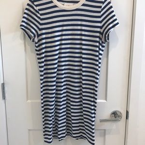 Lou & Grey Navy and White Short Sleeve Dress